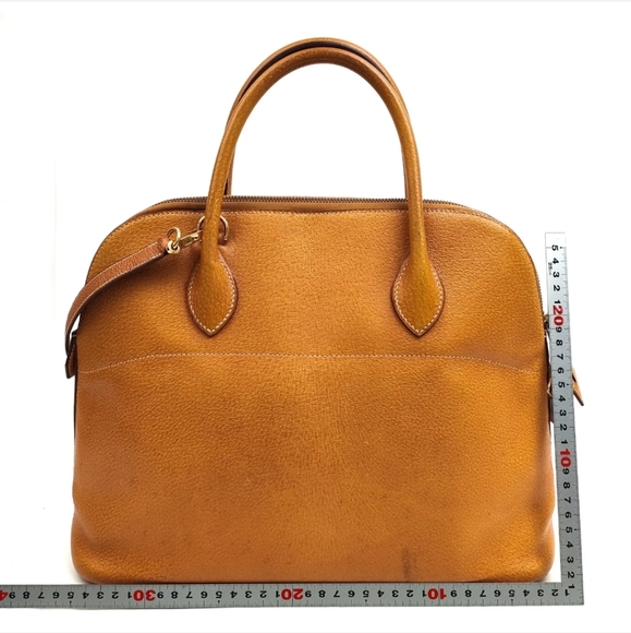 Hermes Hand Bag Bolide 37 Light Brown Leather - Picture 2 of 9